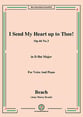 I Send My Heart up to Thee!Op.44 No.3, in D flat Major Vocal Solo & Collections sheet music cover